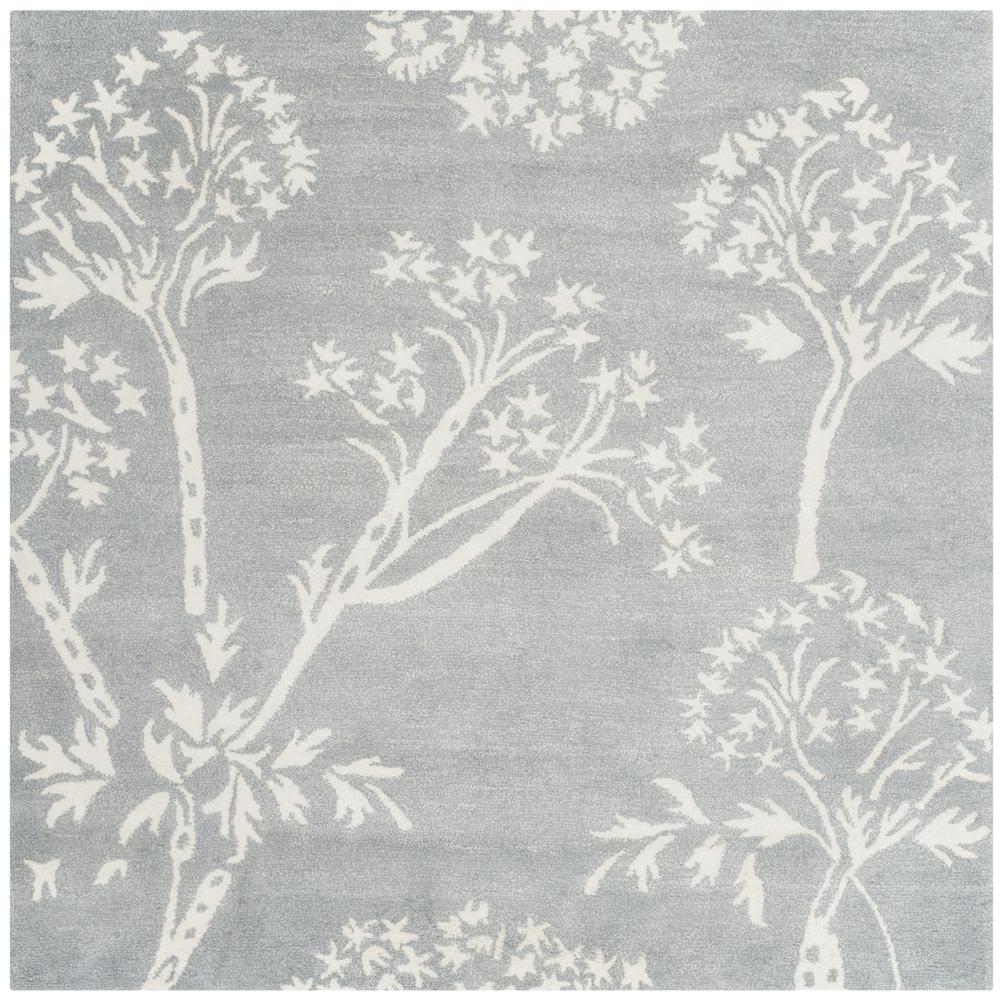 BELLA, LIGHT BLUE / IVORY, 5' X 5' Square, Area Rug, BEL131A-5SQ. Picture 1