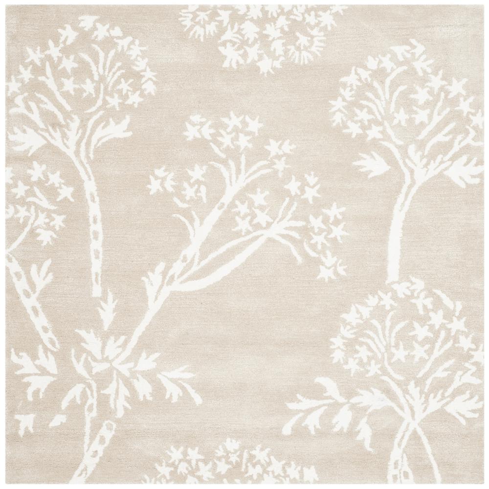 BELLA, SAND / IVORY, 5' X 5' Square, Area Rug, BEL131C-5SQ. Picture 1
