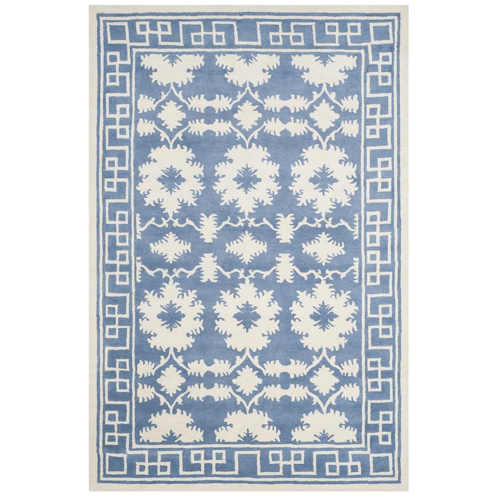 BELLA, BLUE / IVORY, 6' X 9', Area Rug, BEL132A-6. Picture 1