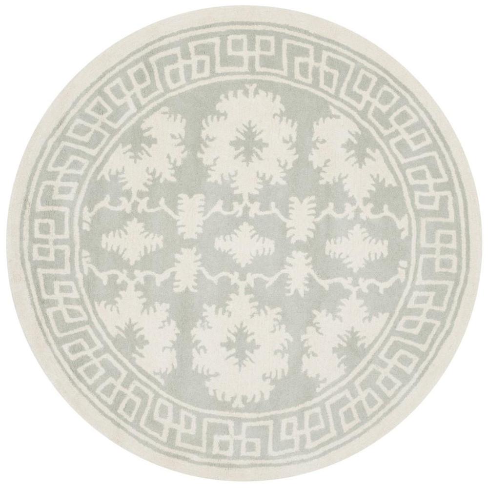 BELLA, GREY / IVORY, 5' X 5' Round, Area Rug, BEL132B-5R. Picture 1
