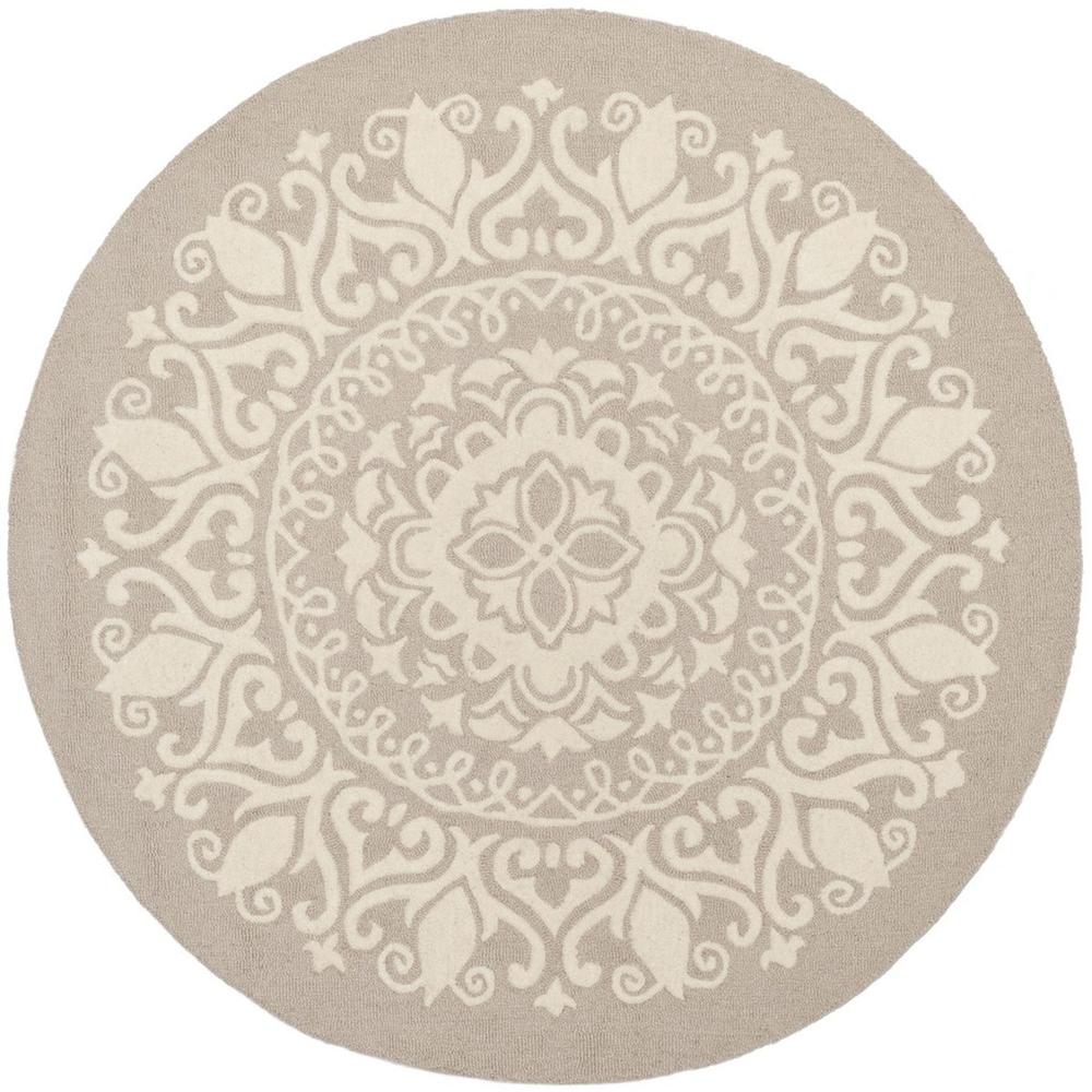 BELLA, BEIGE / IVORY, 5' X 5' Round, Area Rug, BEL133A-5R. Picture 1