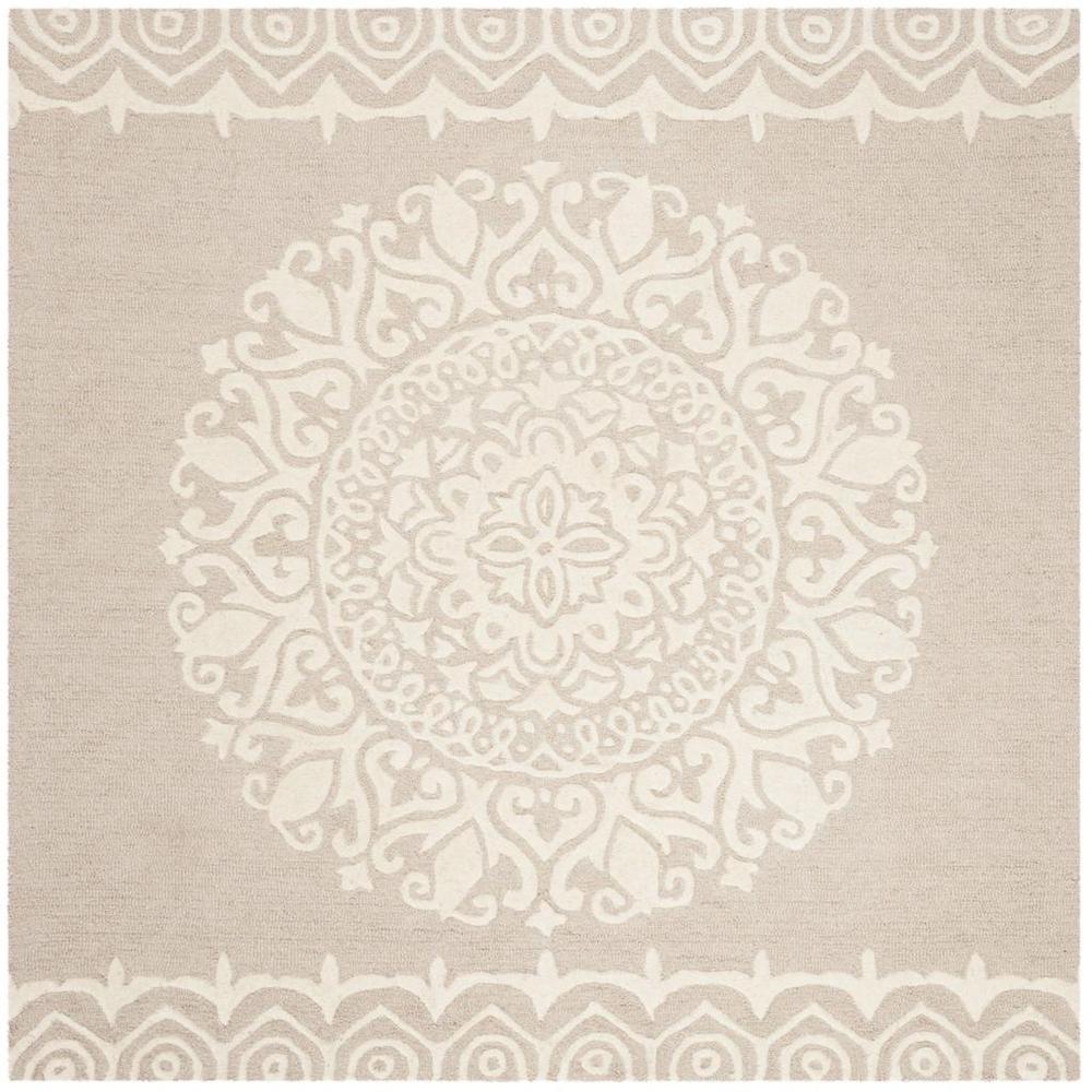 BELLA, BEIGE / IVORY, 5' X 5' Square, Area Rug, BEL133A-5SQ. Picture 1