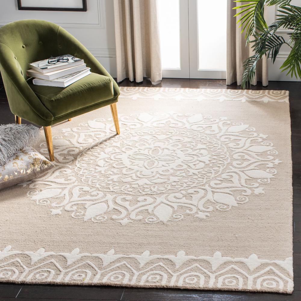 BELLA, BEIGE / IVORY, 6' X 9', Area Rug, BEL133A-6. Picture 5