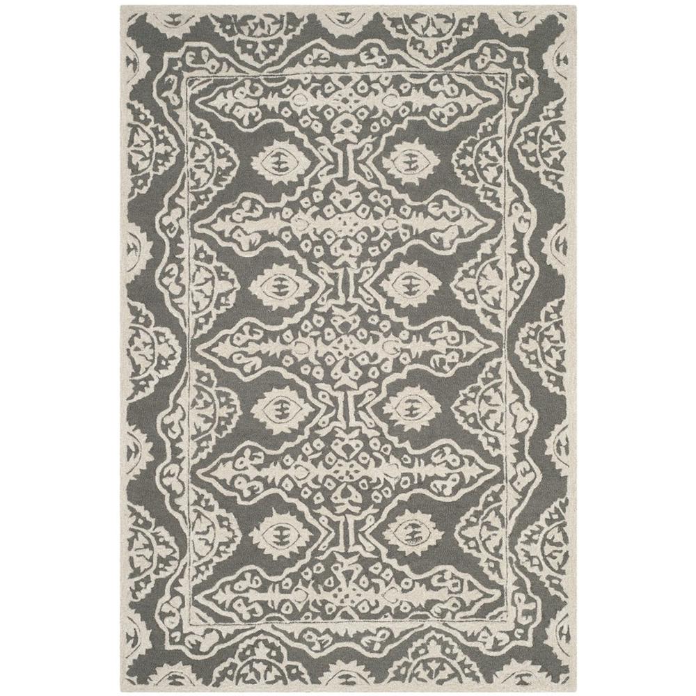 BELLA, DARK GREY / IVORY, 4' X 6', Area Rug, BEL134C-4. Picture 1