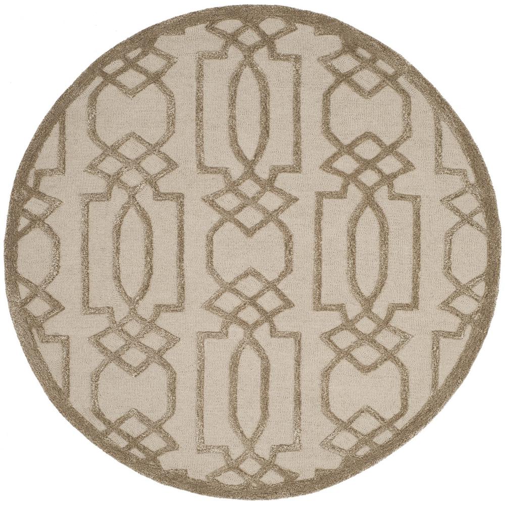 BELLA, SAND / BROWN, 5' X 5' Round, Area Rug, BEL138A-5R. Picture 1