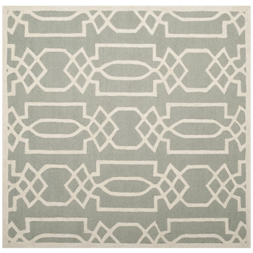 BELLA, GREY / IVORY, 5' X 5' Square, Area Rug, BEL138B-5SQ. Picture 1