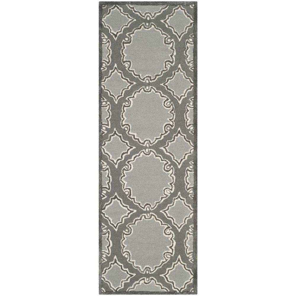 BELLA, GREY / LIGHT GREY, 2'-3" X 7', Area Rug. Picture 1