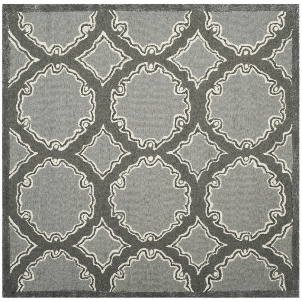 BELLA, GREY / LIGHT GREY, 5' X 5' Square, Area Rug. Picture 1