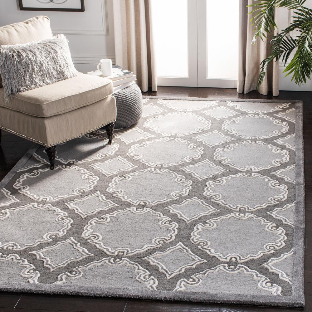 BELLA, GREY / LIGHT GREY, 6' X 9', Area Rug. Picture 6