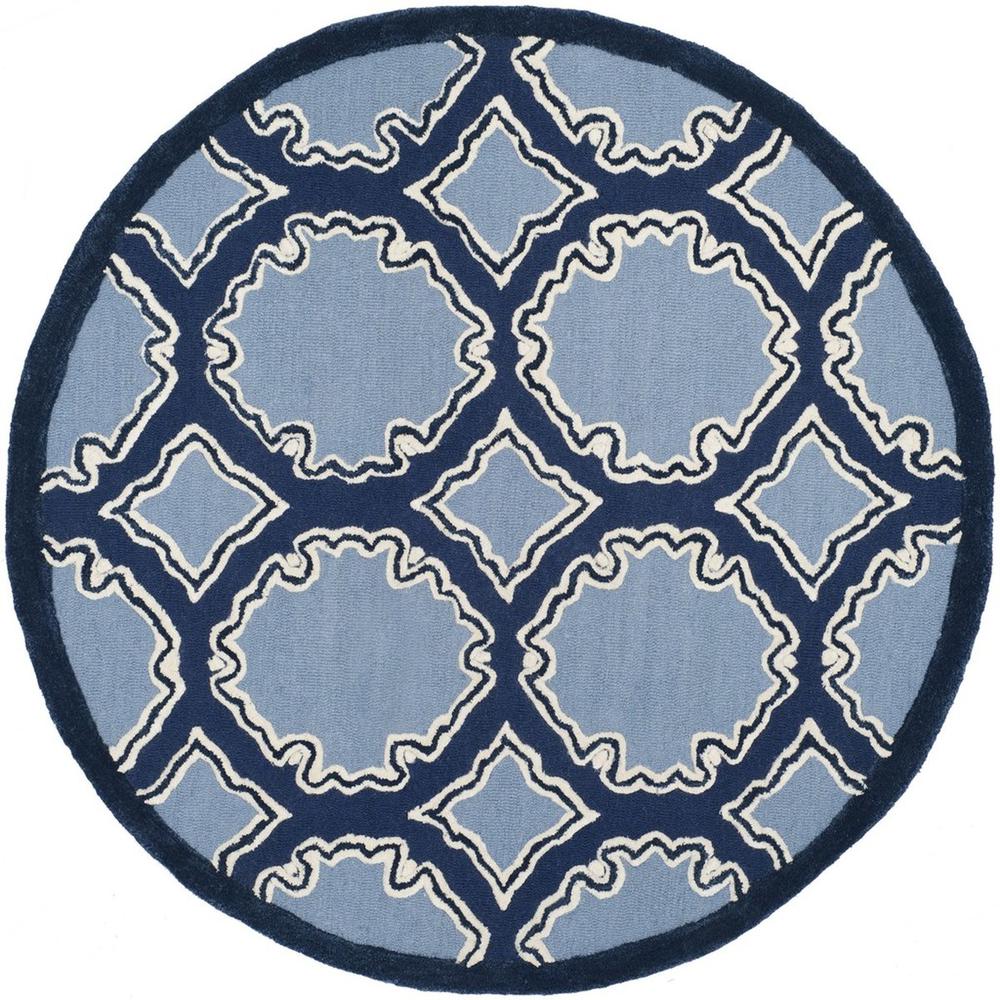 BELLA, NAVY / BLUE, 5' X 5' Round, Area Rug. Picture 1