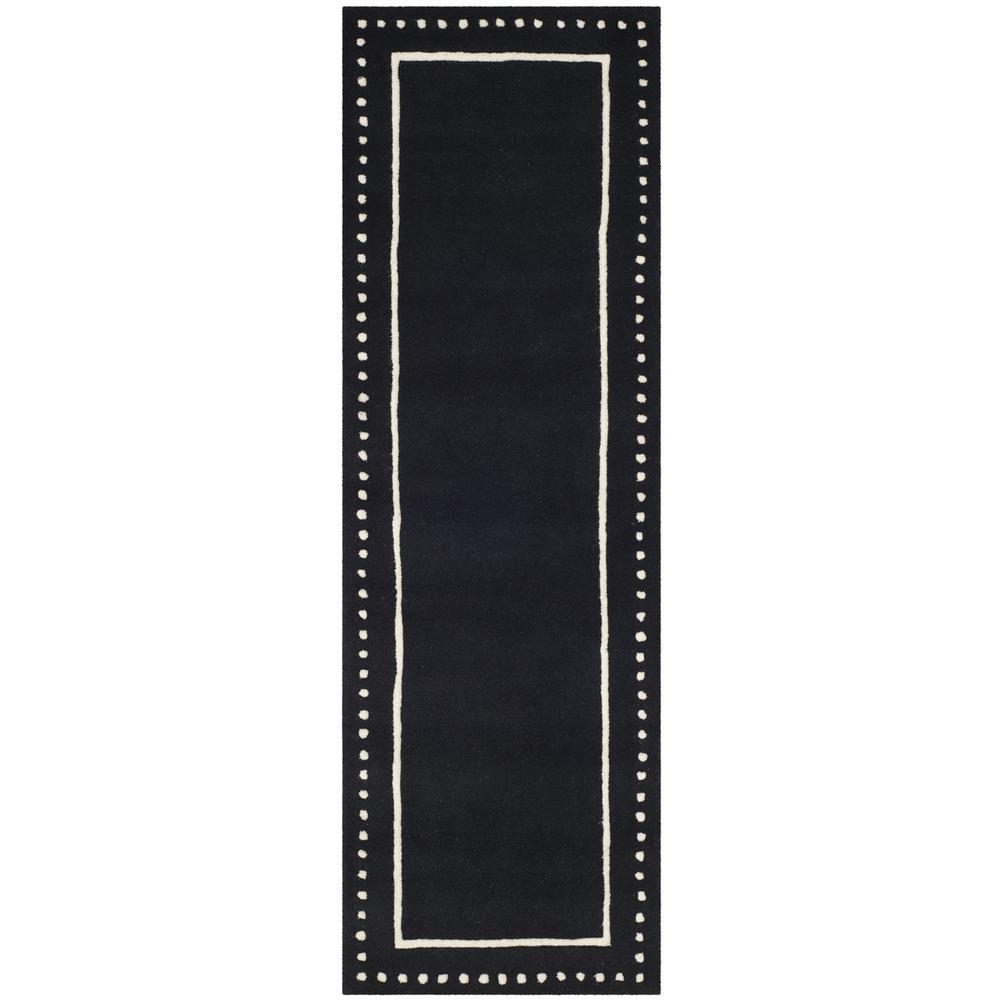 BELLA, BLACK / IVORY, 2'-3" X 7', Area Rug, BEL151E-27. Picture 1