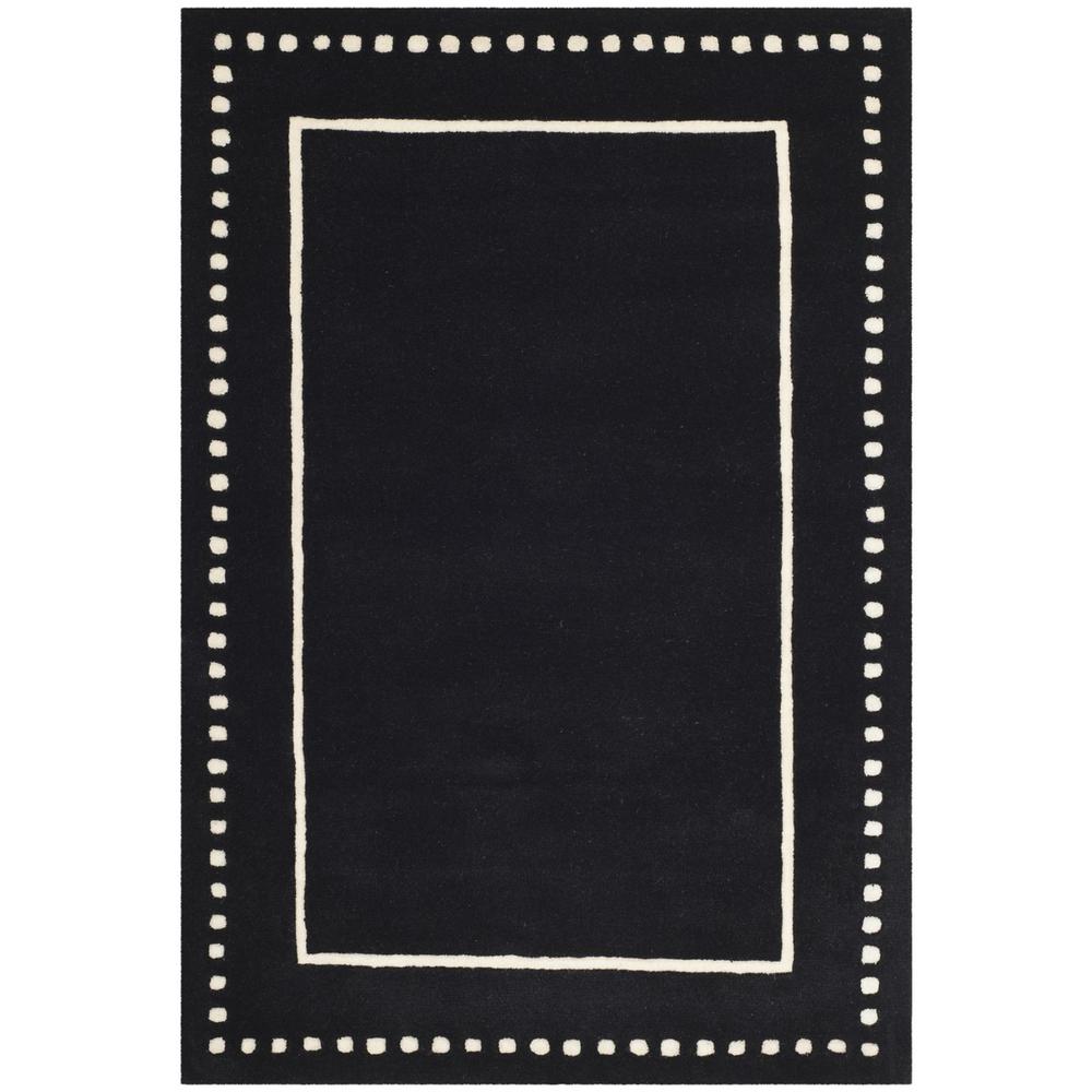 BELLA, BLACK / IVORY, 4' X 6', Area Rug, BEL151E-4. Picture 1