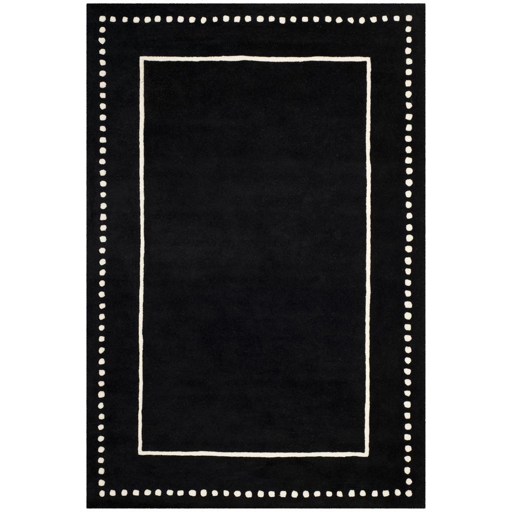 BELLA, BLACK / IVORY, 6' X 9', Area Rug, BEL151E-6. Picture 4