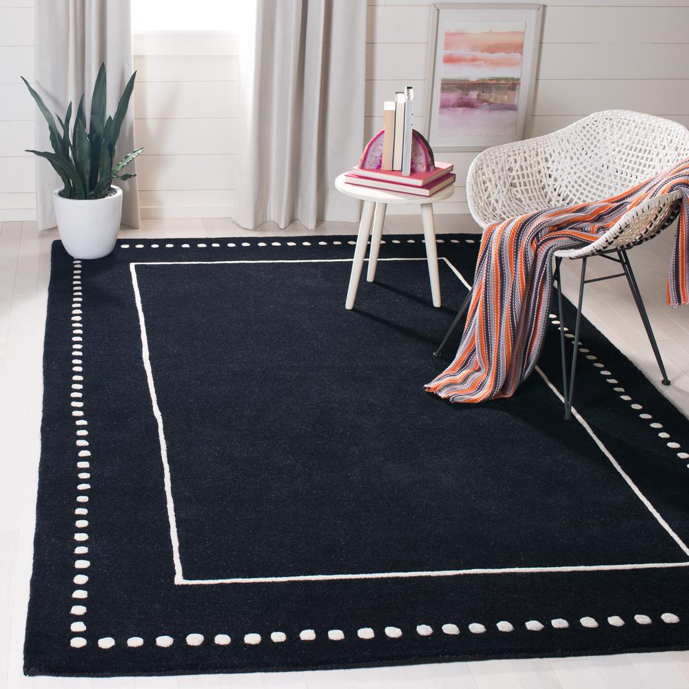 BELLA, BLACK / IVORY, 6' X 9', Area Rug, BEL151E-6. Picture 1