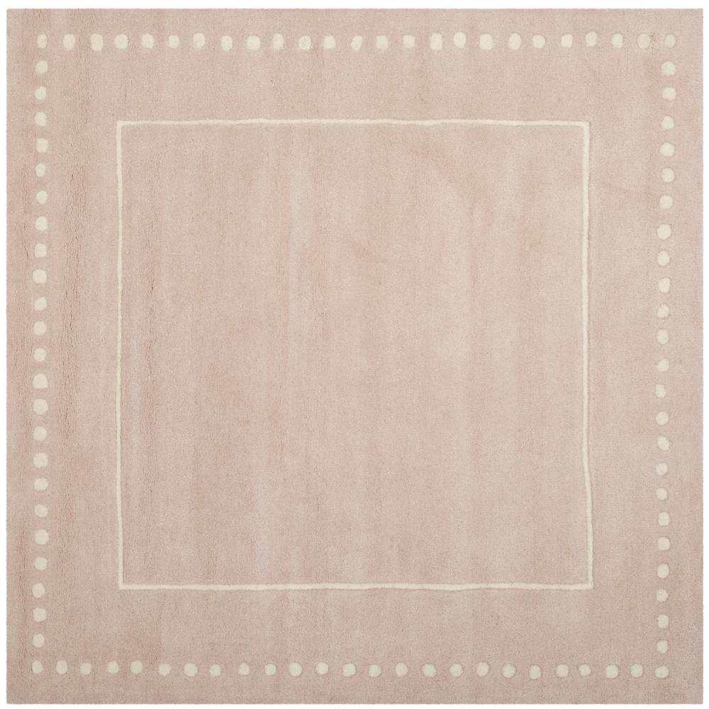 BELLA, LIGHT PINK / IVORY, 5' X 5' Square, Area Rug. Picture 1