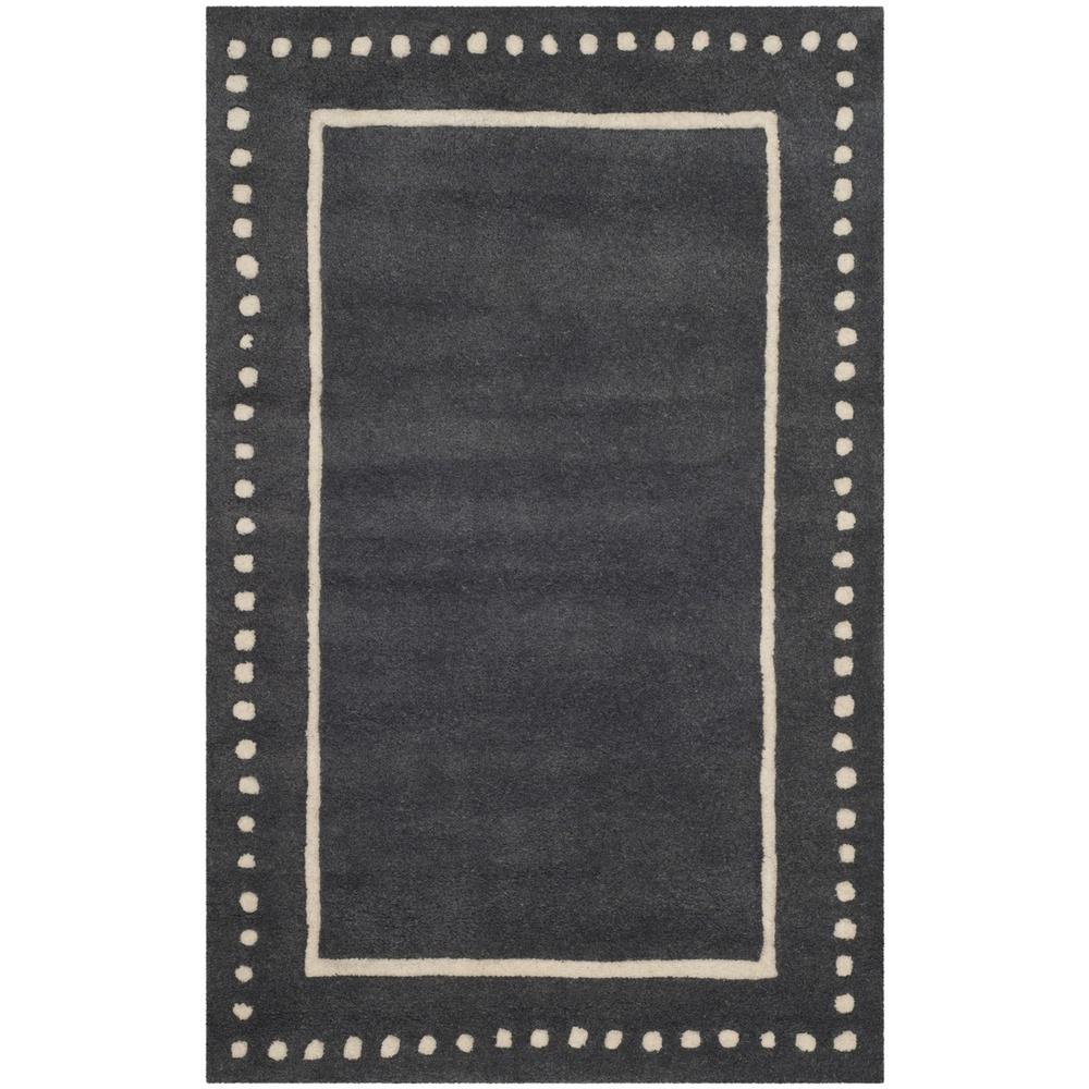 BELLA, DARK GREY / IVORY, 2'-6" X 4', Area Rug, BEL151X-24. Picture 1