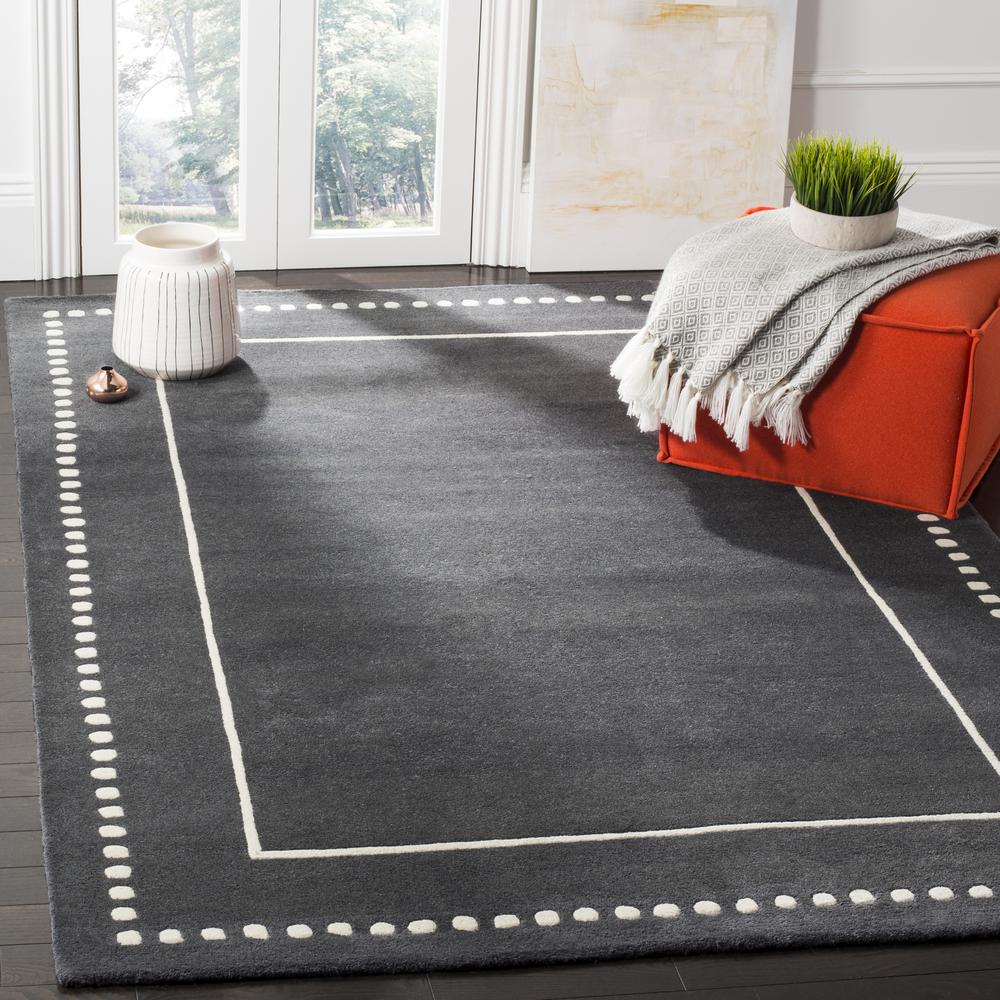 BELLA, DARK GREY / IVORY, 6' X 9', Area Rug, BEL151X-6. Picture 3