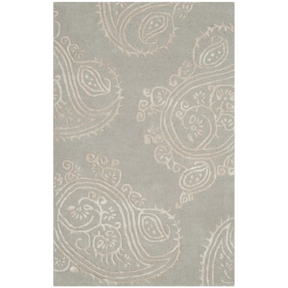 BELLA, SILVER / BEIGE, 2'-6" X 4', Area Rug. Picture 1
