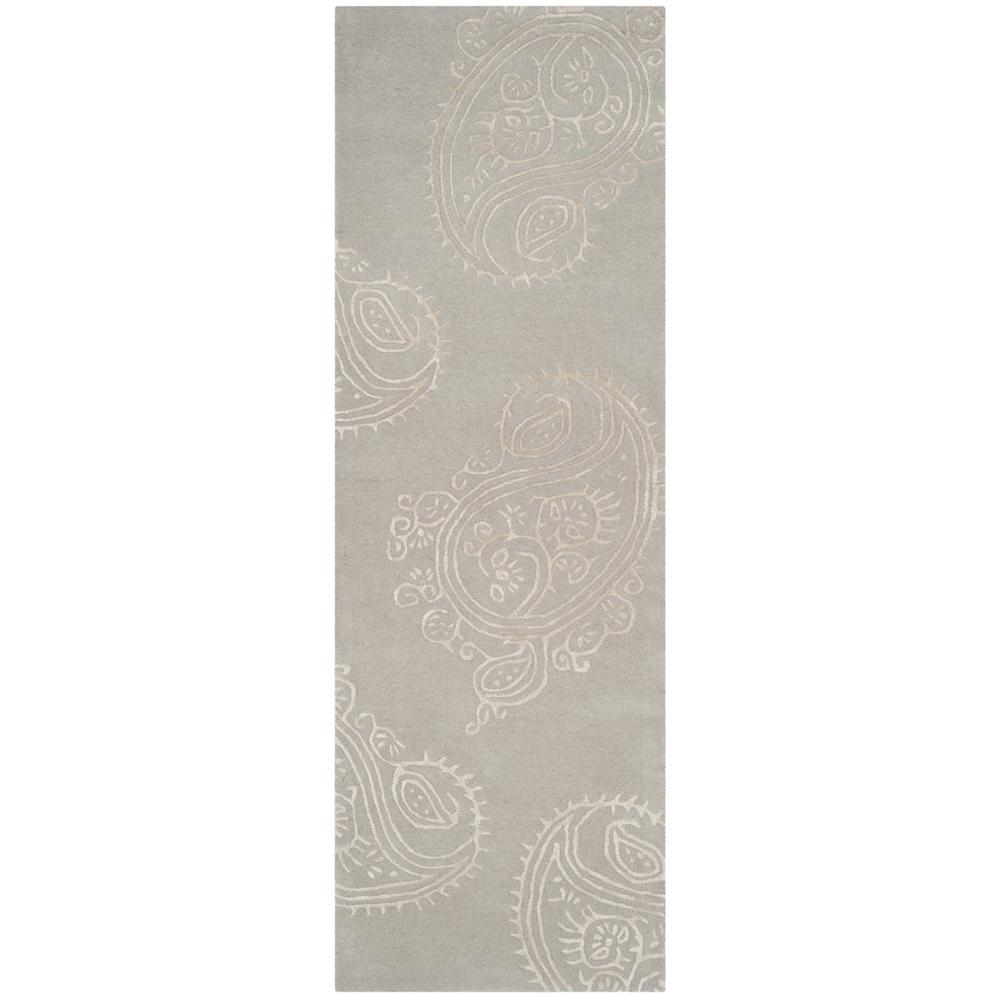 BELLA, SILVER / BEIGE, 2'-3" X 7', Area Rug. Picture 1
