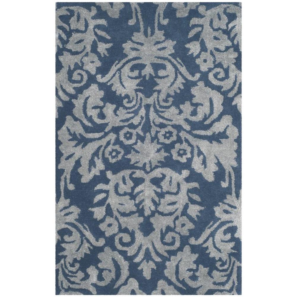 BELLA, NAVY / GREY, 2'-6" X 4', Area Rug. Picture 1