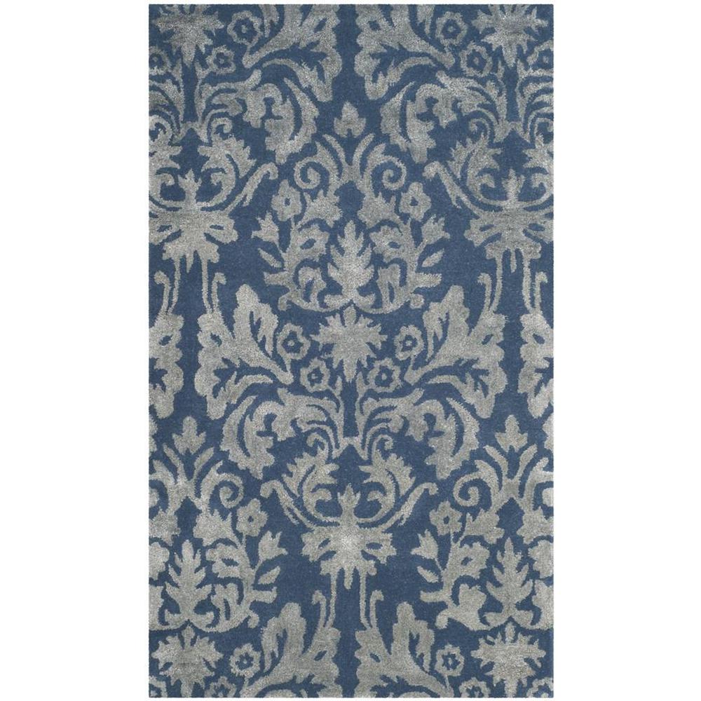 BELLA, NAVY / GREY, 3' X 5', Area Rug. Picture 1