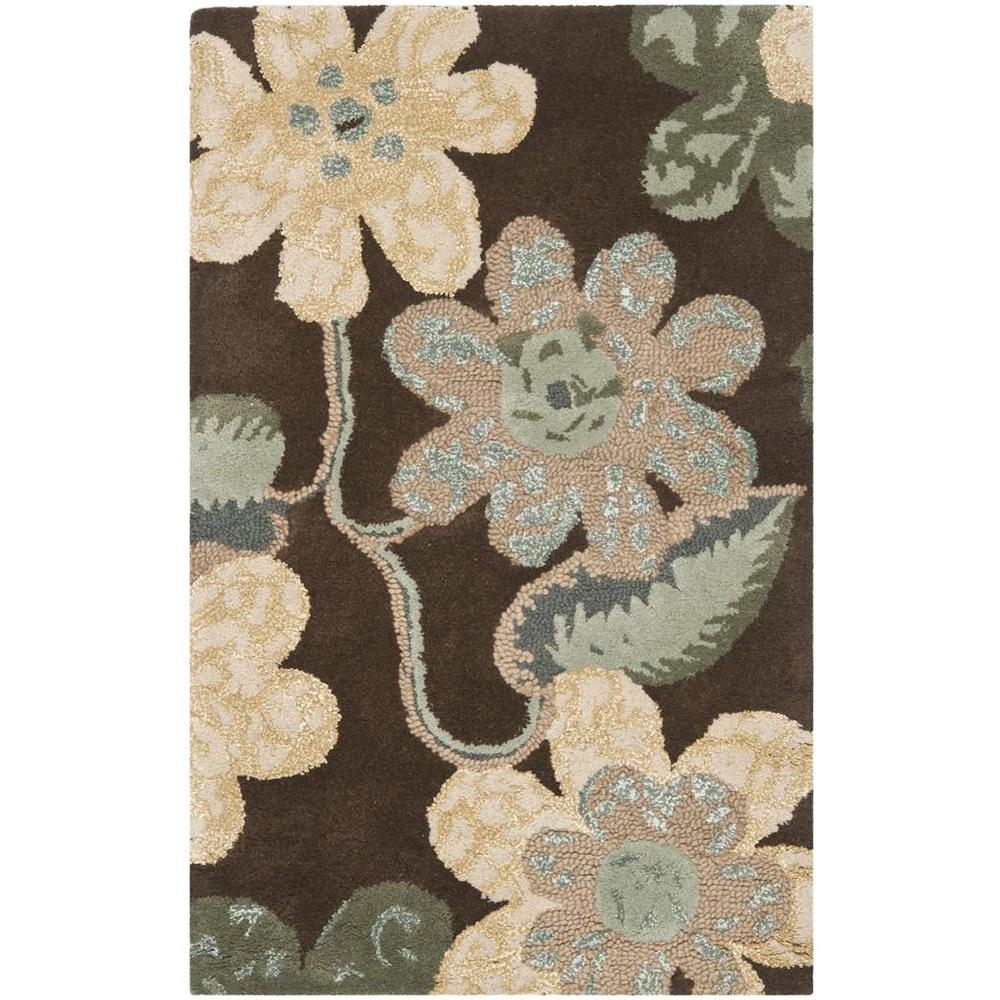 BELLA, BROWN / MULTI, 2'-6" X 4', Area Rug. Picture 1