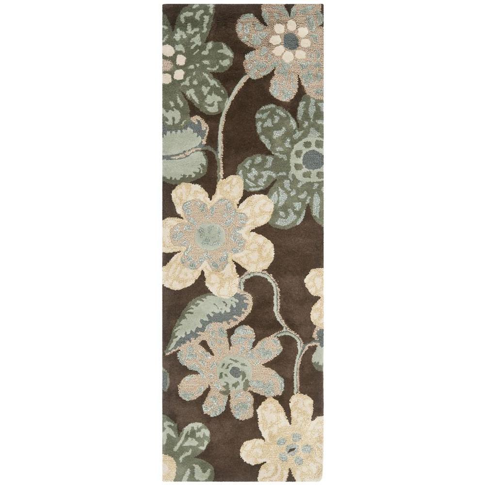 BELLA, BROWN / MULTI, 2'-3" X 7', Area Rug. Picture 1