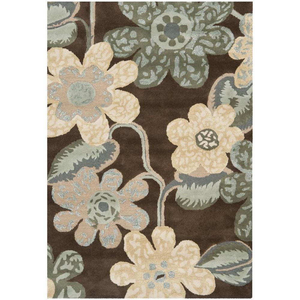 BELLA, BROWN / MULTI, 4' X 6', Area Rug. Picture 1