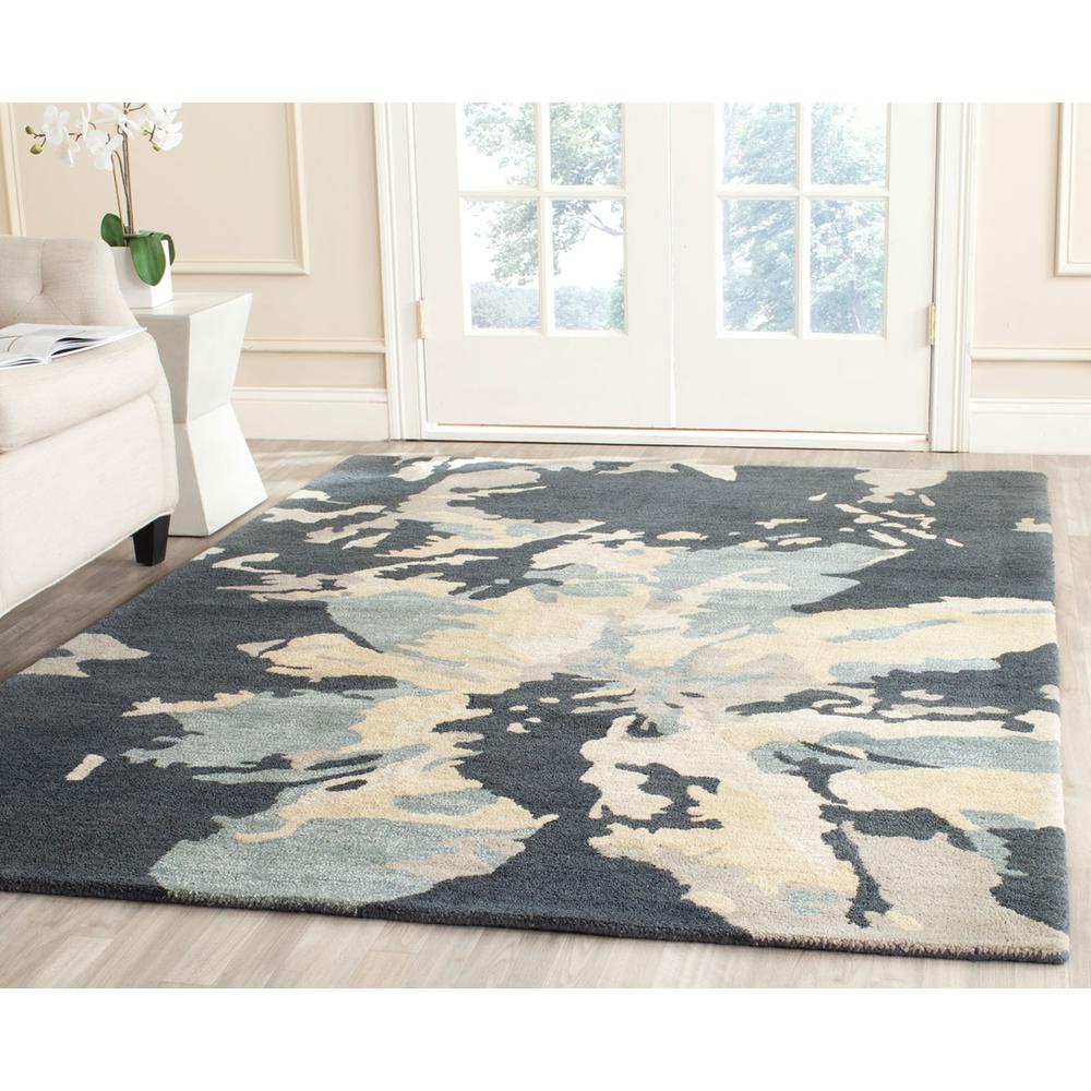 BELLA, STEEL BLUE, 6' X 9', Area Rug. Picture 1