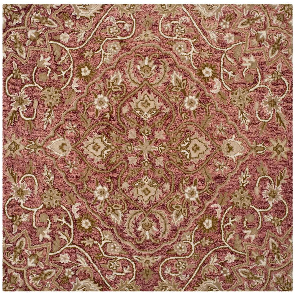 BELLA, ROSE / TAUPE, 5' X 5' Square, Area Rug. Picture 1