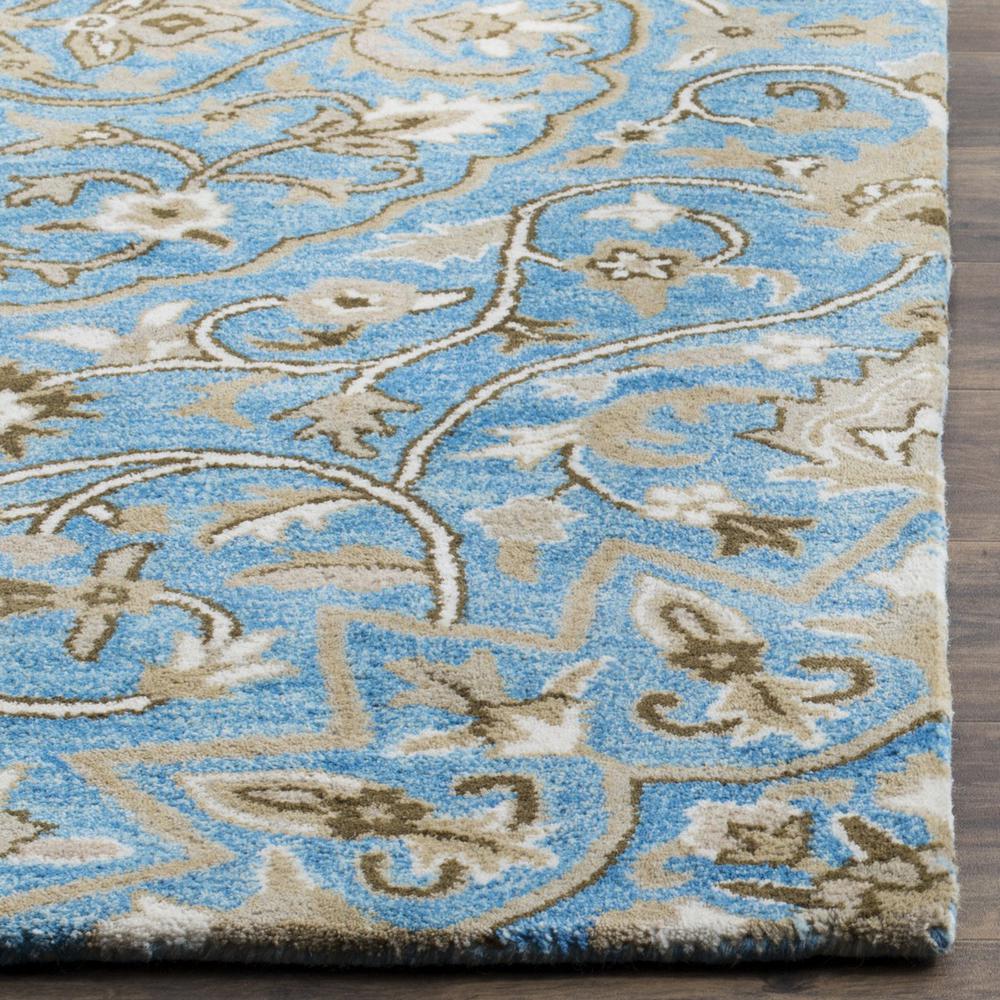BELLA, BLUE / TAUPE, 4' X 6', Area Rug. Picture 1