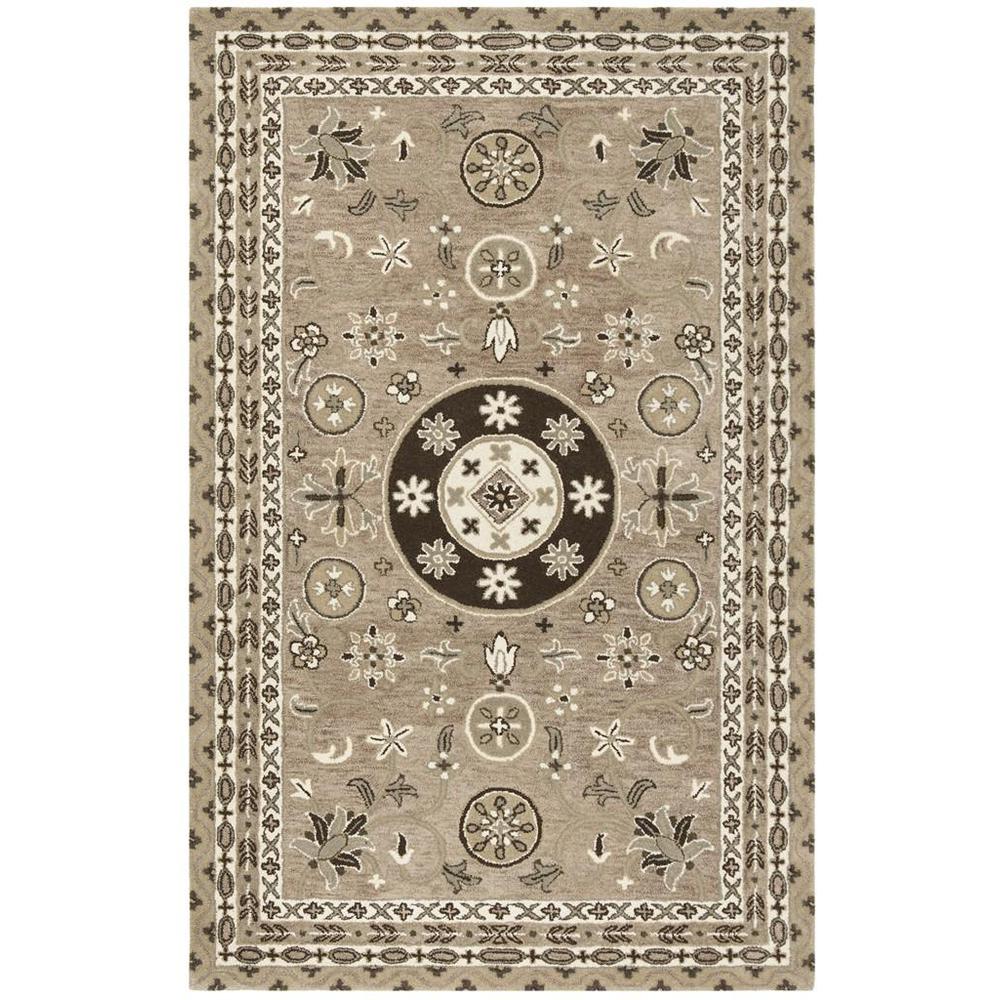 BELLA, TAUPE / LIGHT GREY, 5' X 8', Area Rug. Picture 1