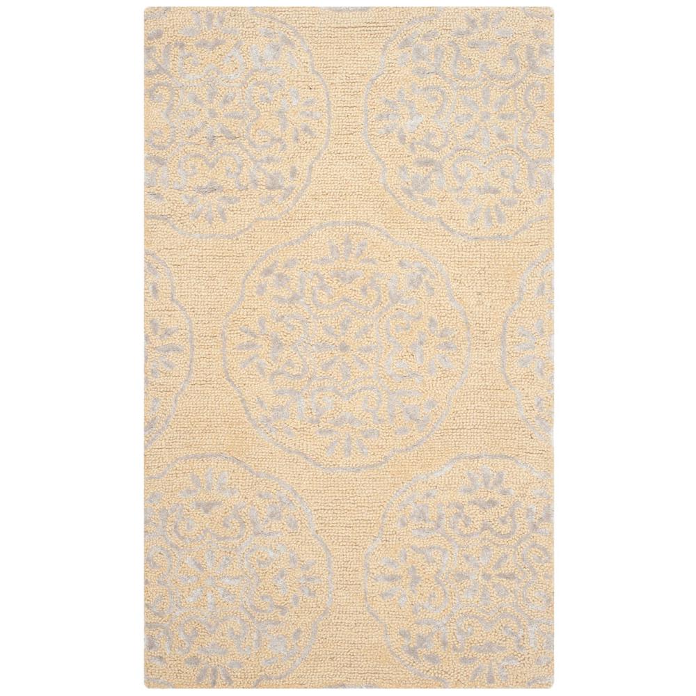 BELLA, BEIGE / SILVER, 3' X 5', Area Rug. Picture 1