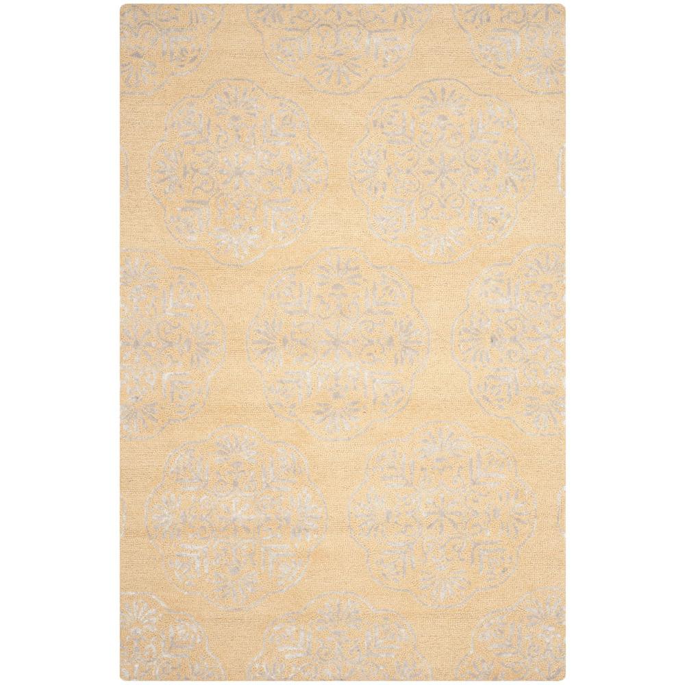 BELLA, BEIGE / SILVER, 6' X 9', Area Rug. Picture 1