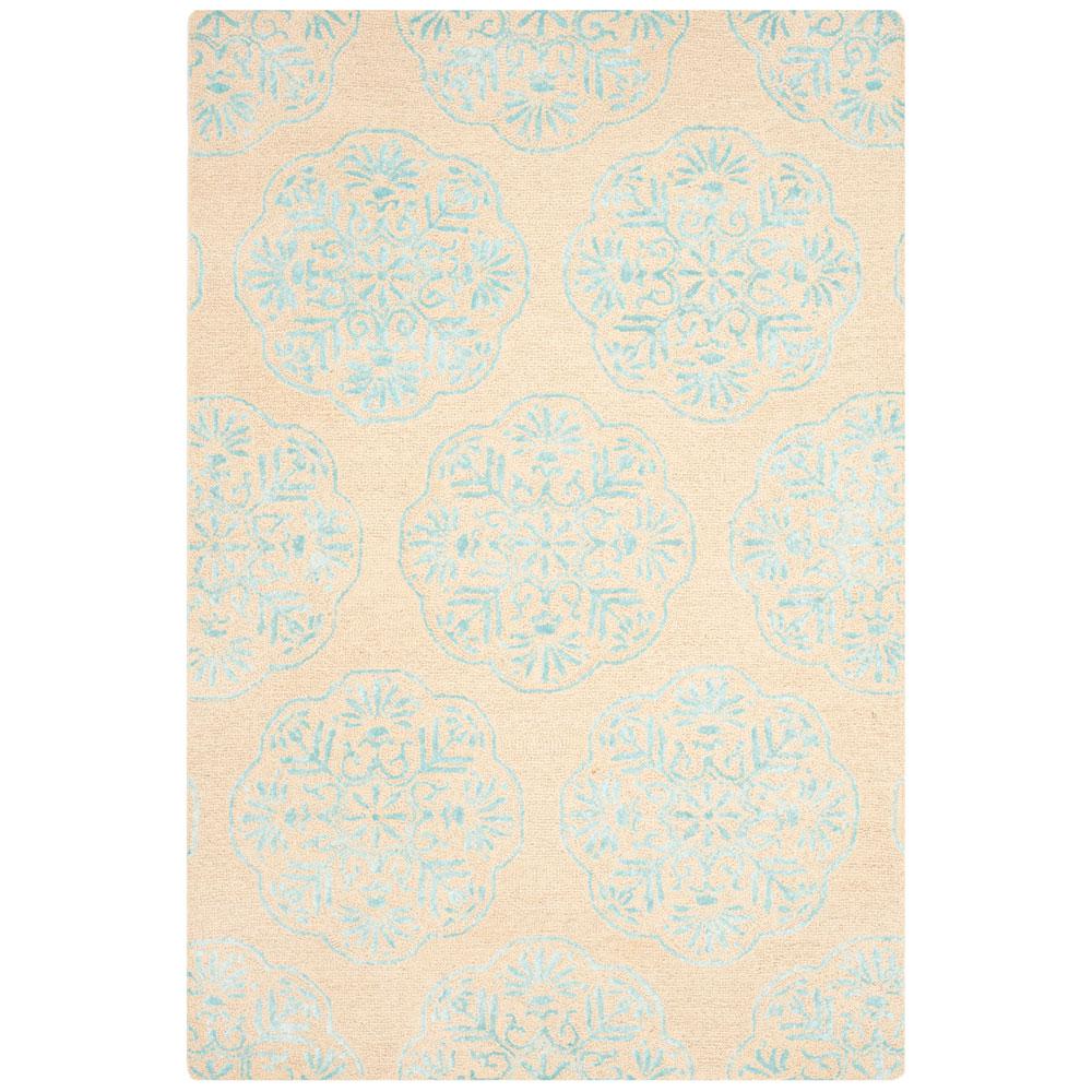 BELLA, BEIGE / BLUE, 6' X 9', Area Rug, BEL711C-6. Picture 1