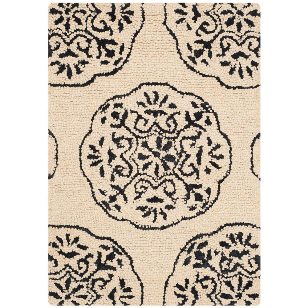 BELLA, IVORY / CHARCOAL, 2' X 3', Area Rug. Picture 1