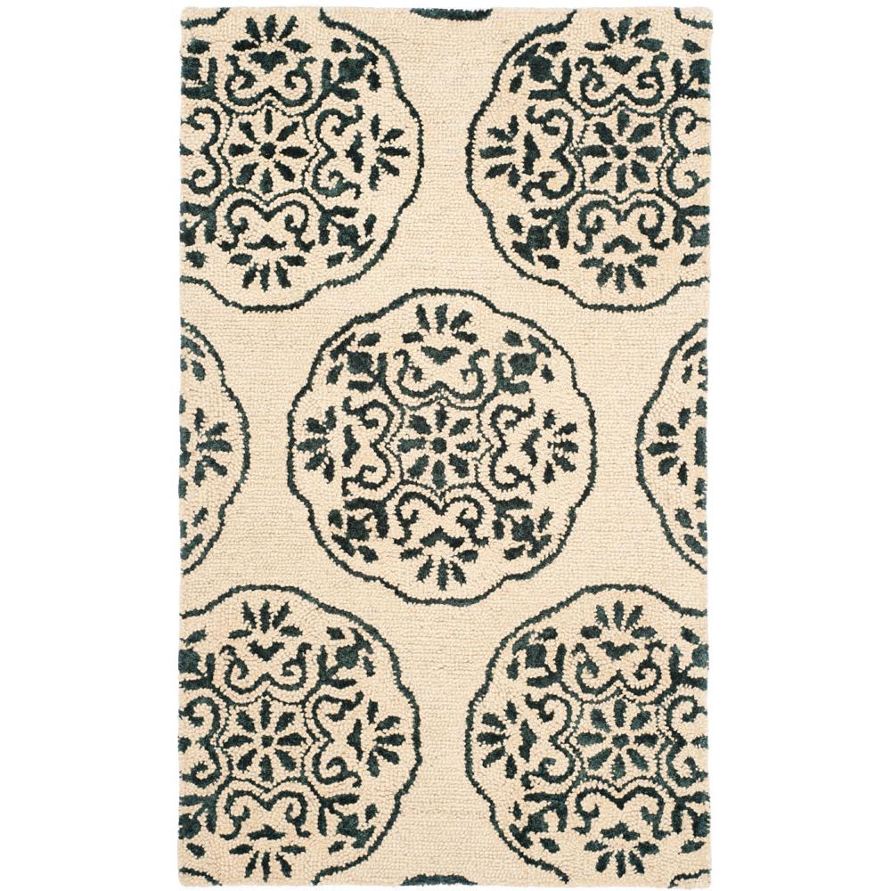 BELLA, IVORY / CHARCOAL, 3' X 5', Area Rug. Picture 1
