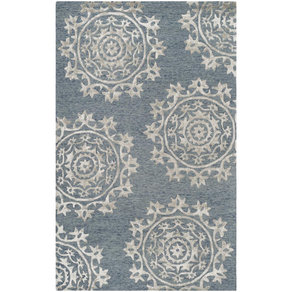BELLA, BLUE, 5' X 8', Area Rug, BEL914A-5. Picture 3