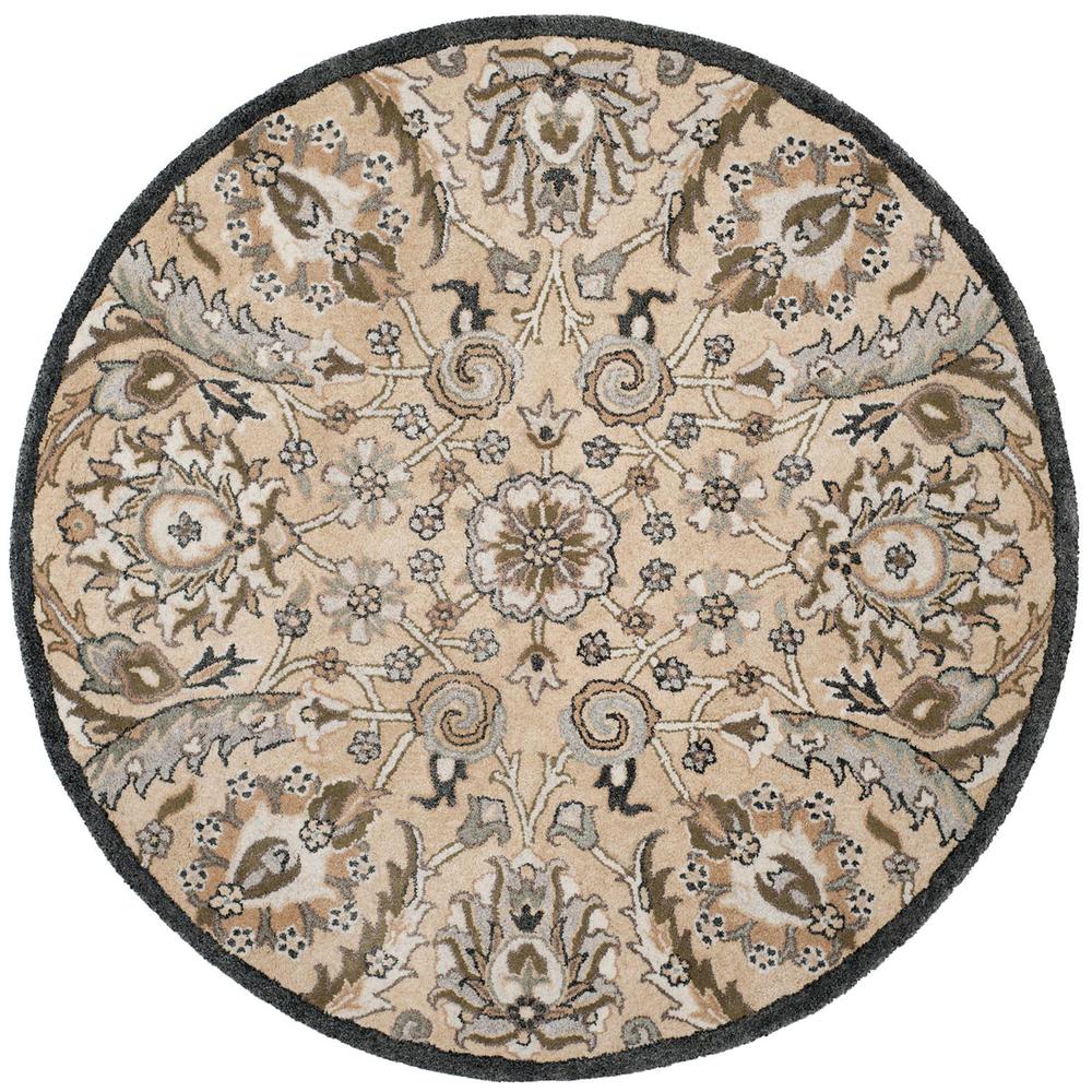 BELLA, BEIGE / MULTI, 5' X 5' Round, Area Rug. Picture 1
