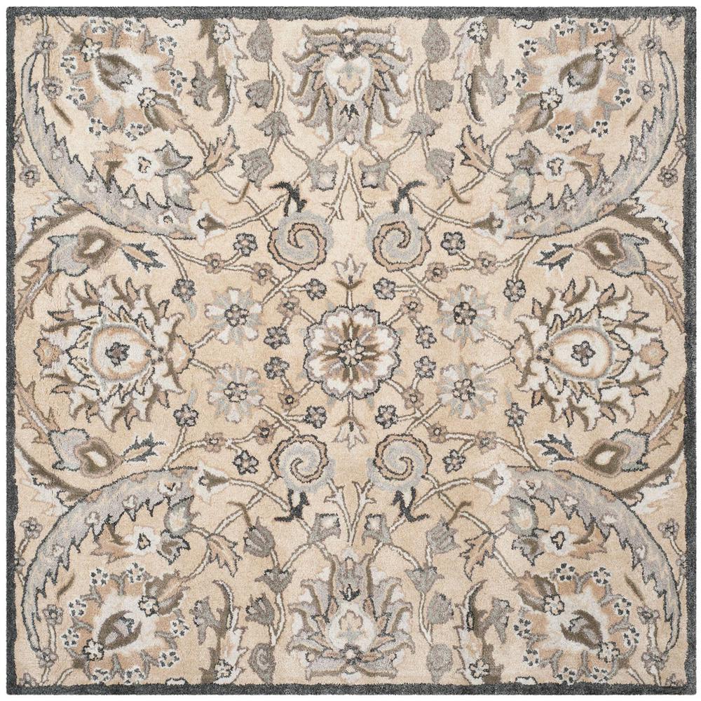 BELLA, BEIGE / MULTI, 5' X 5' Square, Area Rug. Picture 1