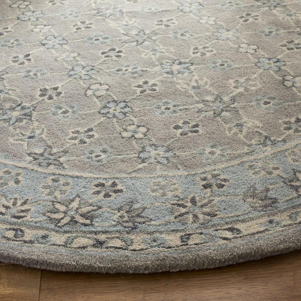 BELLA, SILVER / LIGHT BLUE, 5' X 5' Round, Area Rug. Picture 1
