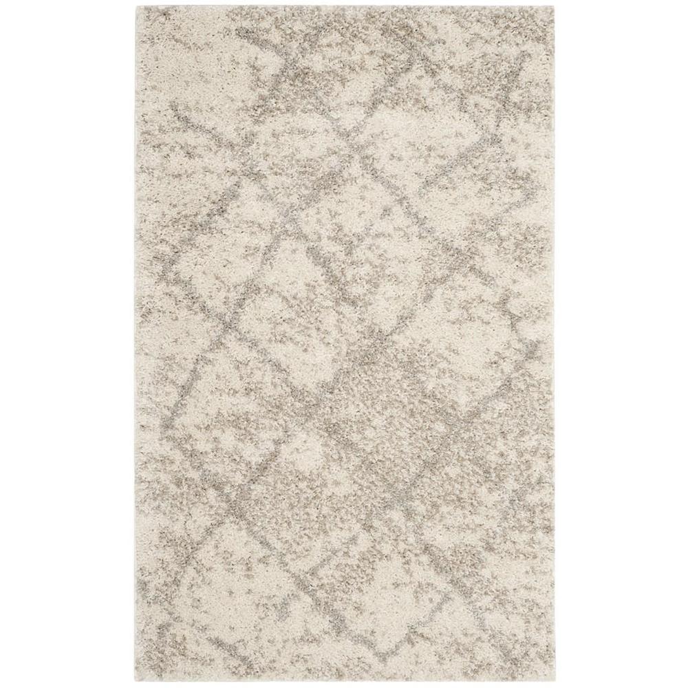 BERBER SHAG, CREAM / LIGHT GREY, 3' X 5', Area Rug, BER162C-3. Picture 1