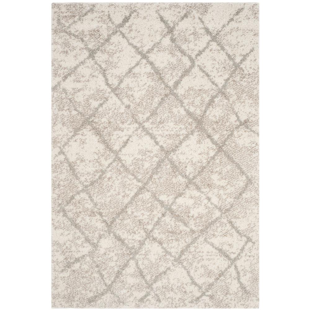 BERBER SHAG, CREAM / LIGHT GREY, 4' X 6', Area Rug, BER162C-4. Picture 1
