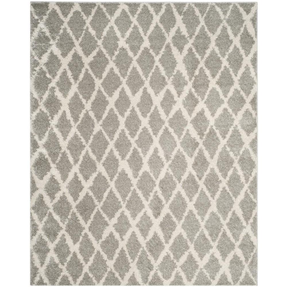 BERBER SHAG, LIGHT GREY / CREAM, 8' X 10', Area Rug, BER163B-8. Picture 1