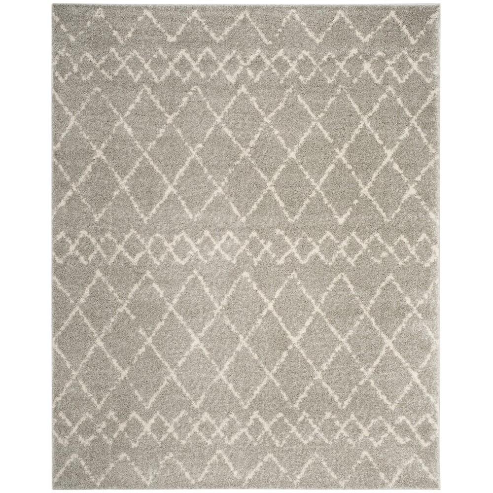 BERBER SHAG, LIGHT GREY / CREAM, 8' X 10', Area Rug, BER165B-8. Picture 1