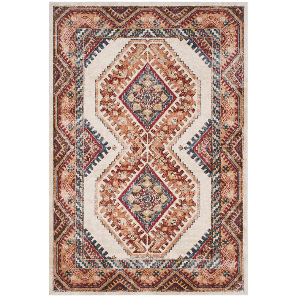 BIJAR, IVORY / RUST, 4' X 6', Area Rug. Picture 1