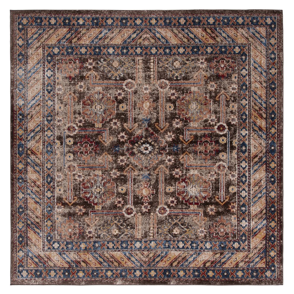 BIJAR, ROYAL / IVORY, 6'-7" X 6'-7" Square, Area Rug. Picture 1