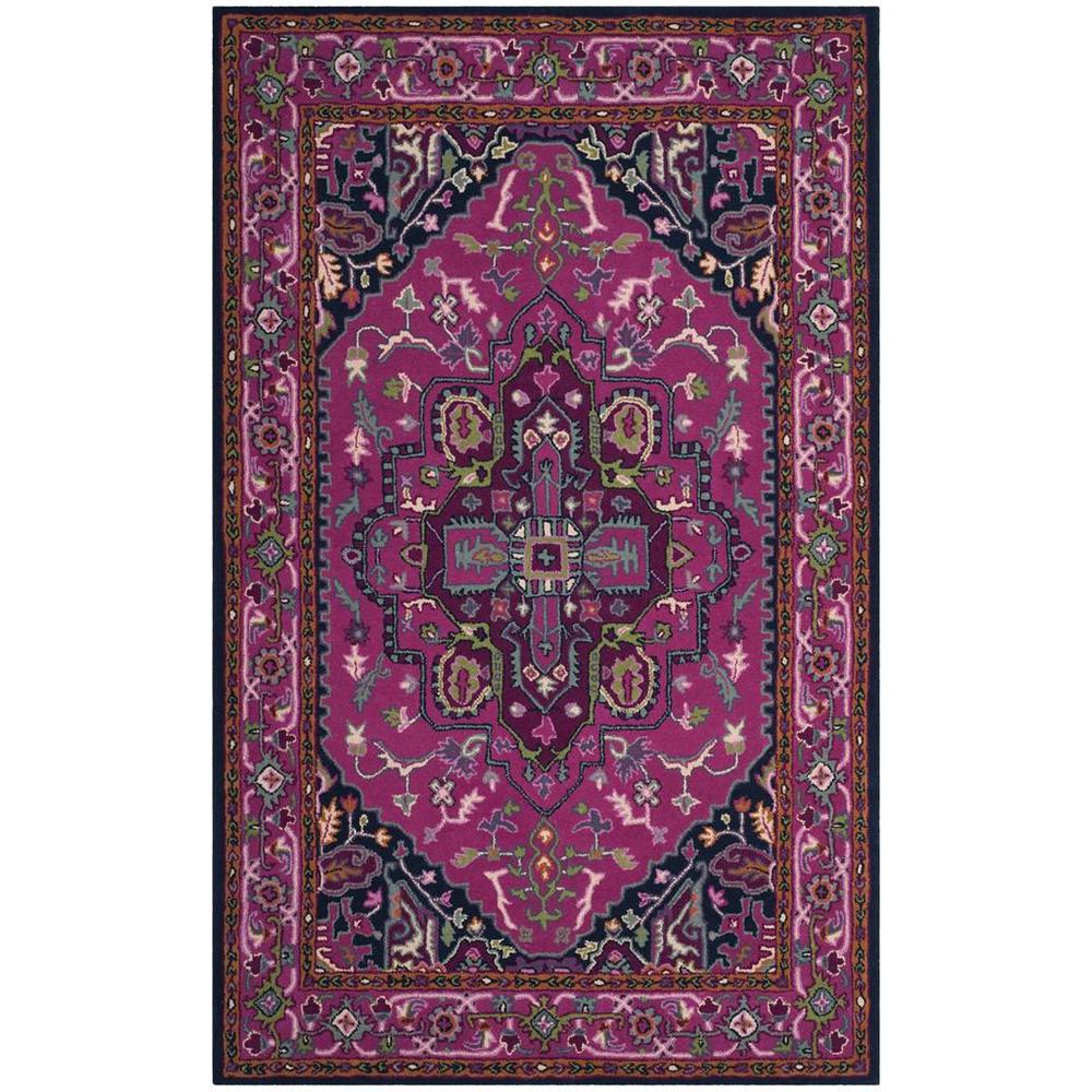 Bellagio, PINK / NAVY, 5' X 8', Area Rug. Picture 1