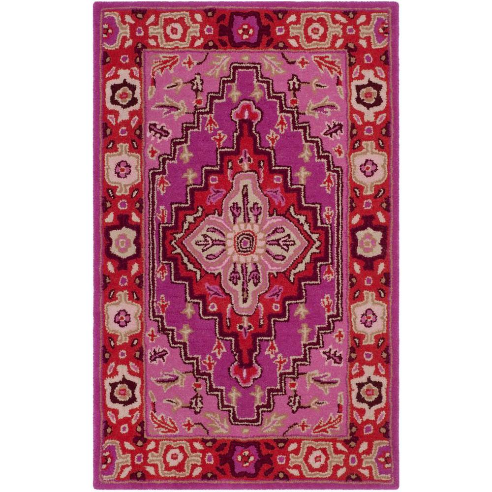 Bellagio, RED / PINK, 2'-3" X 11', Area Rug. Picture 1