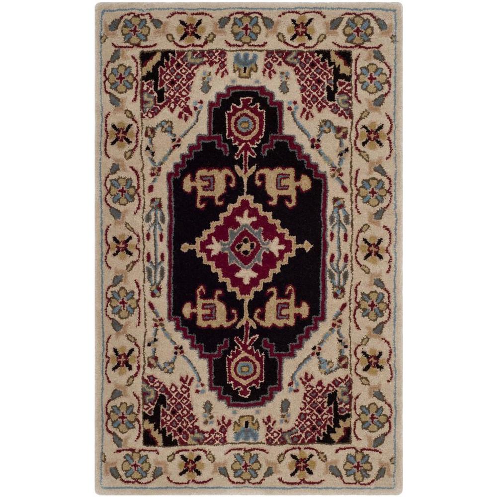 Bellagio, BEIGE / BLACK, 2'-6" X 4', Area Rug. Picture 1